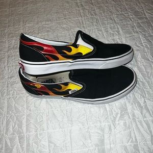 Vans Slip On Black/Flames